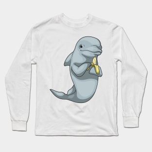 Dolphin Banana Fruit Long Sleeve T-Shirt